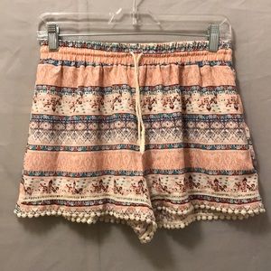 Sheer Aztec shorts